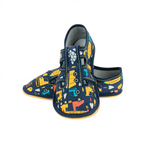 kapcie-buty-do-przedszkola-barefoot-granatowe-koparki-zuziaZ20-1