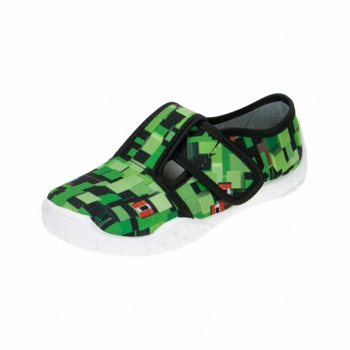 kapcie buty buciki wiosenne trampki czarno zielone klocki 3D raweks Borys B28