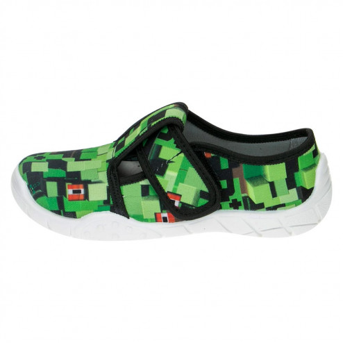 kapcie buty buciki wiosenne trampki czarno zielone klocki 3D raweks Borys B28 2