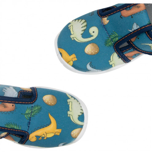 buty buciki trampki wiosenne niebieskie w dinozaury raweks Borys B26 1