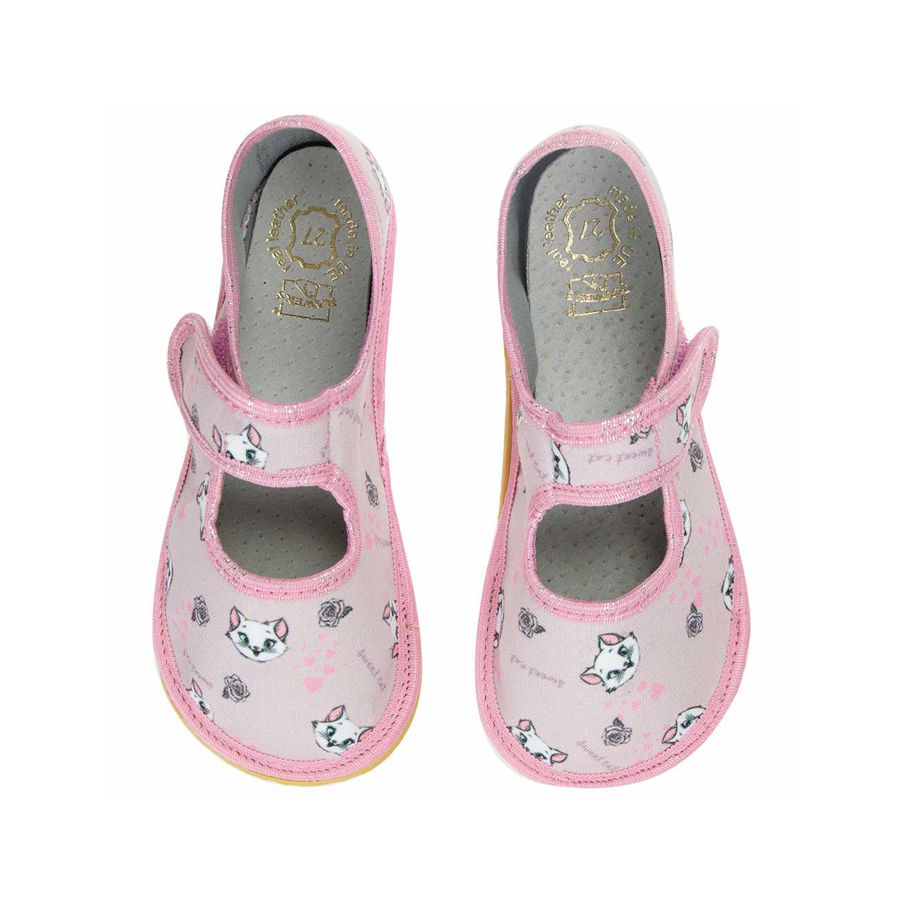 kapcie buty balerinki barefoot rozowe w biale kotki pudrowe raweks Lila L01 kapcie buty balerinki barefoot rozowe w biale kotki pudrowe raweks Lila L01