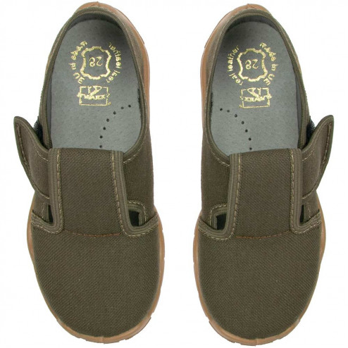 kapcie buty dzieciece do przedszkola i zlobka brązowe khaki gładkie