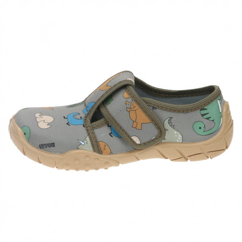 trampki-kapice-buty-lekkie-do-przedszkola-na-lato-brazowo-zielone-bure-dinozaury-bezowe-borys-b26 1 2