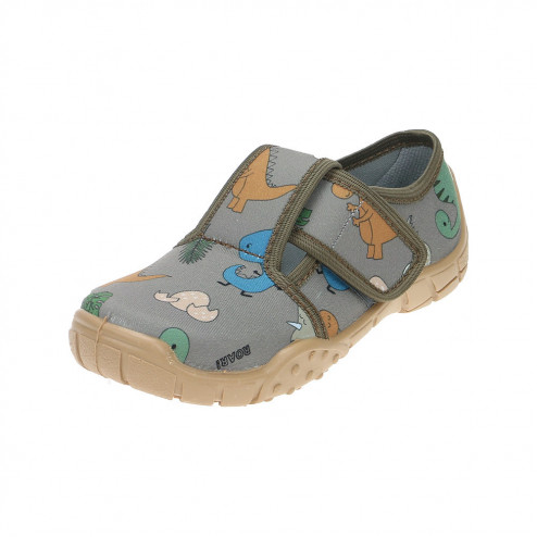 trampki-kapice-buty-lekkie-do-przedszkola-na-lato-brazowo-zielone-bure-dinozaury-bezowe-borys-b26 1 2