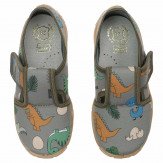 Buty chłopięce wiosenne trampki beżowe dinozaury Raweks Borys B26