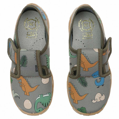 trampki-kapice-buty-lekkie-do-przedszkola-na-lato-brazowo-zielone-bure-dinozaury-bezowe-borys-b26 1 2