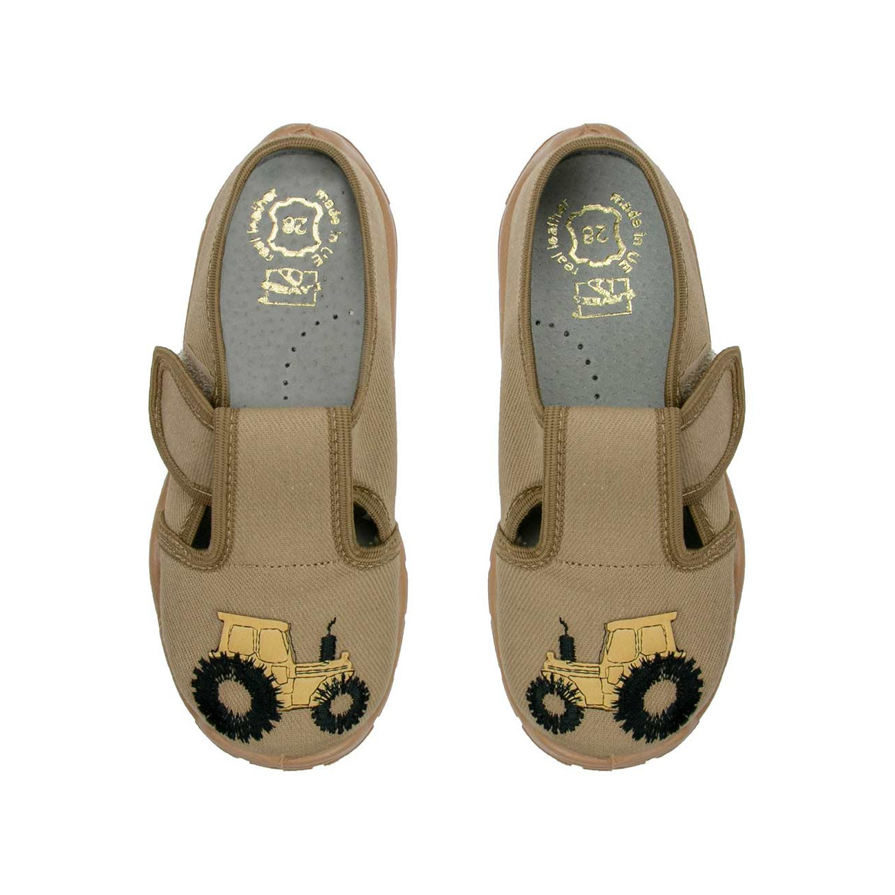 kacpie-buty-trampki-chlopiece-bezowe-z-traktorem kacpie-buty-trampki-chlopiece-bezowe-z-traktorem