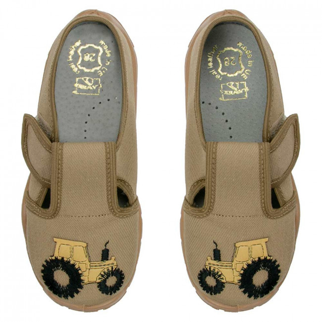 kacpie-buty-trampki-chlopiece-bezowe-z-traktorem