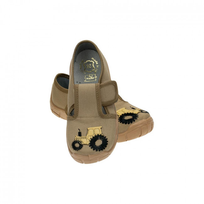 kacpie-buty-trampki-chlopiece-bezowe-z-traktorem