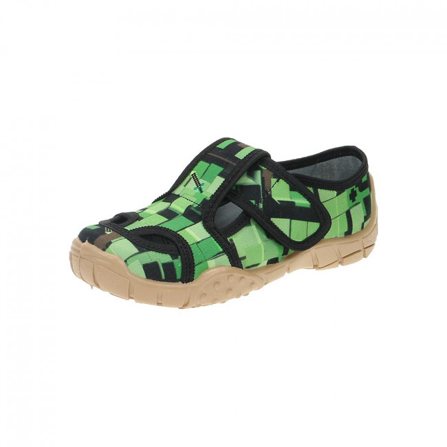 kapcie-trampki-buty-chlopiece-zielone-klocki-3d-minecraft-raweks-igor-i28