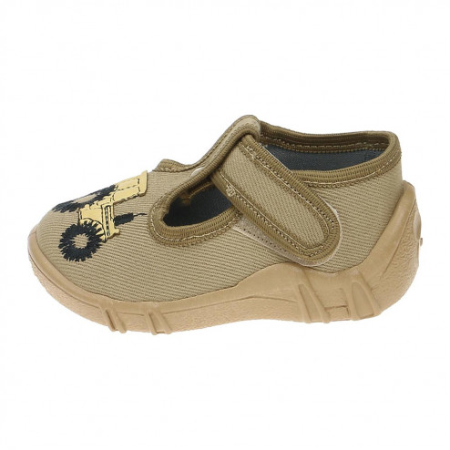 kapcie buty trampki dzieciece bezowe z traktorkiem raweks leon L65 5