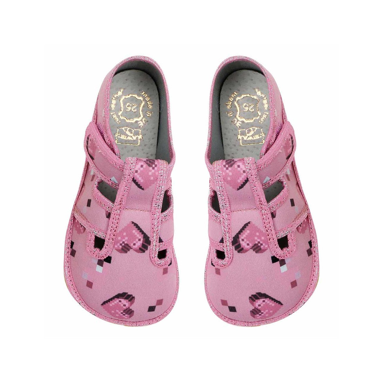 kapcie buty buciki pantofle barefoot rozowe-w-serca-mine-zuzia-z52 kapcie buty buciki pantofle barefoot rozowe-w-serca-mine-zuzia-z52