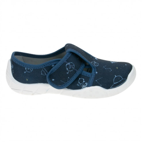 buty-do-przedszkola-granatowo-niebieskie-kosmos-cosmic-space-rakiety-planety-borys-b32 1