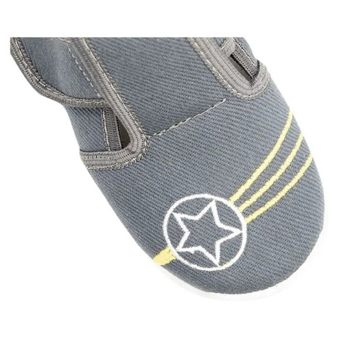 buty kapcie szkoły Raweks szare GŁADKIE bez wzoru Borys B19