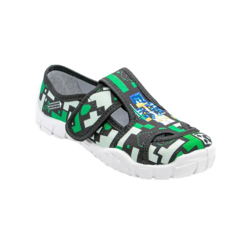 Kapcie buty wiosenne do przedszkola szkoły chłopięce Raweks IgorI11 minecraft czarno zielone