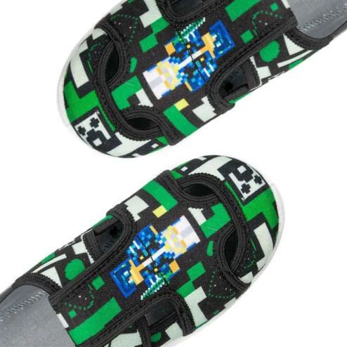 Kapcie buty wiosenne do przedszkola szkoły chłopięce Raweks IgorI11 minecraft czarno zielone