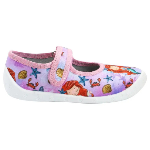 buty-dziewczece-baleriny-na-rzep-Raweks-rozowo-fioletowe-z-syrenka