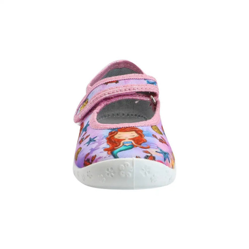 buty-dziewczece-baleriny-na-rzep-Raweks-rozowo-fioletowe-z-syrenka