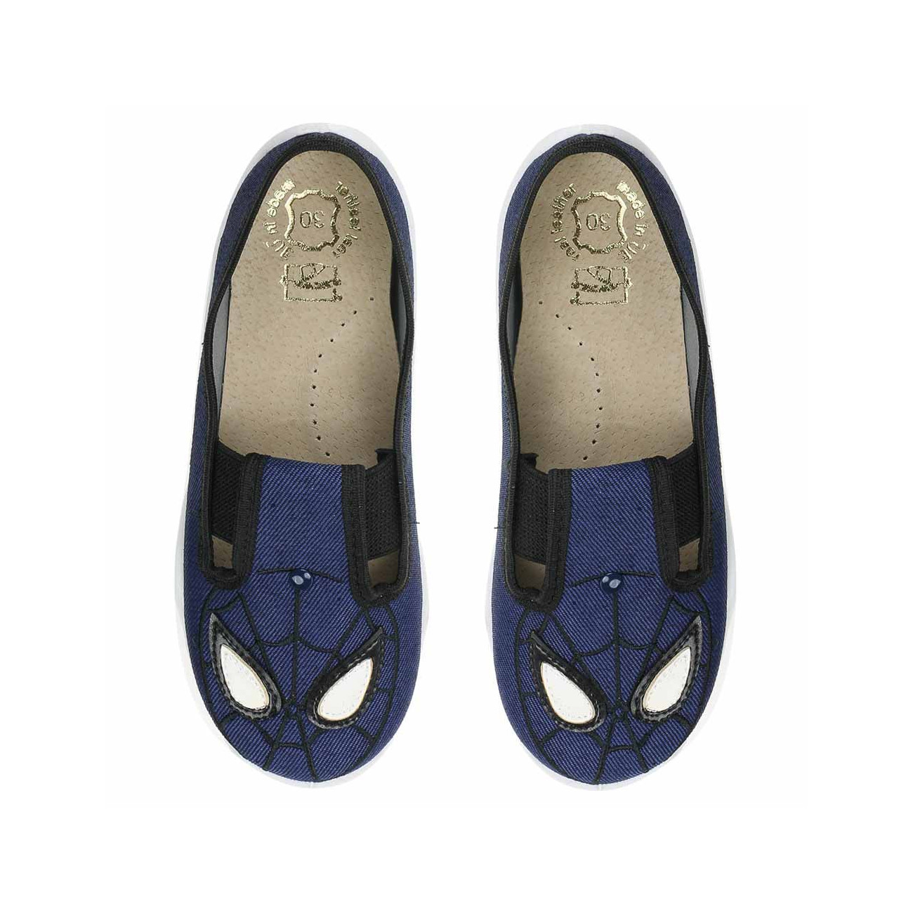 kapcie-buty-chlopiece-granatowe-spider-oczy-z-gumka-Krzys-K05 kapcie-buty-chlopiece-granatowe-spider-oczy-z-gumka-Krzys-K05